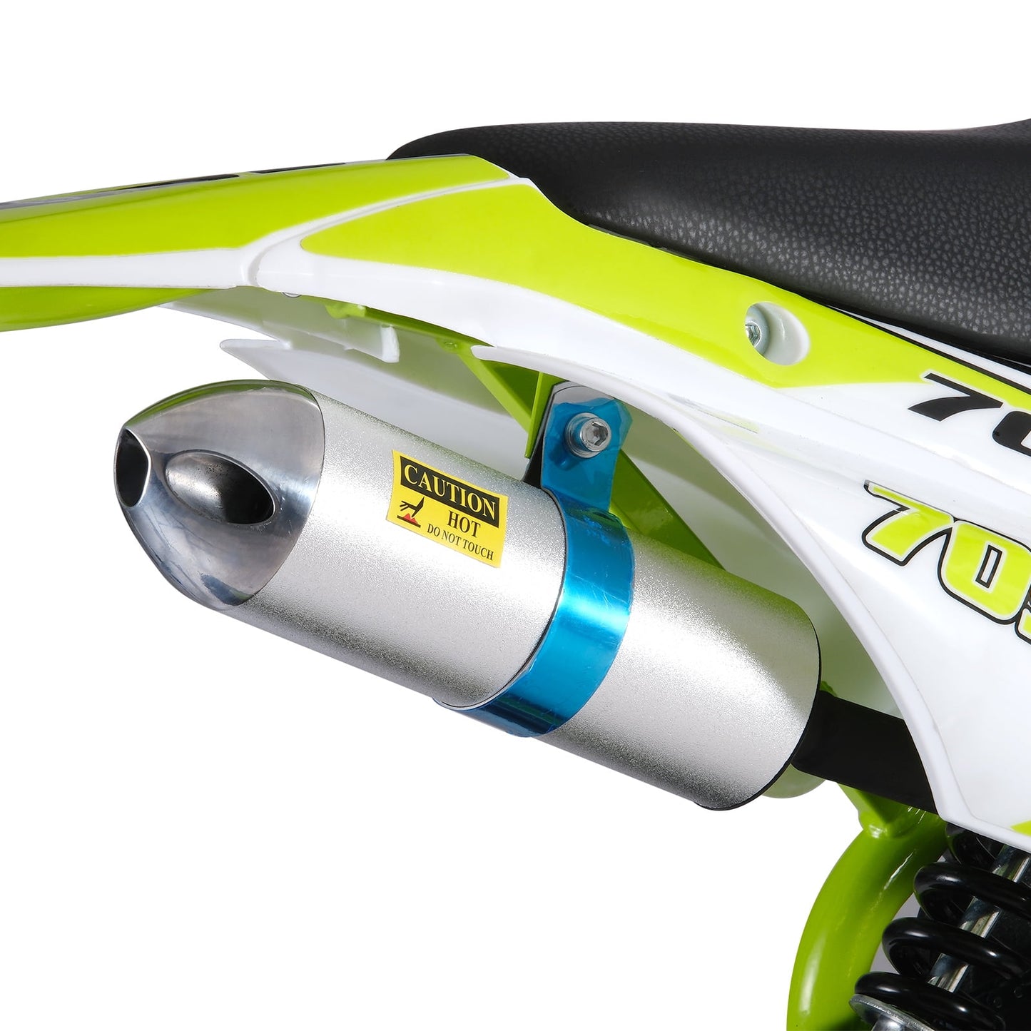 Happydeer Dirt Bike for Kids & Adults, Mini Motorcycle, 2-Stroke Pocket Rocket Motor-Bike 49cc Gas Motorcycle, Tires Shock Absorption Springs Soft Seat Off-Road Tires Shock Absorption, Yellow Green