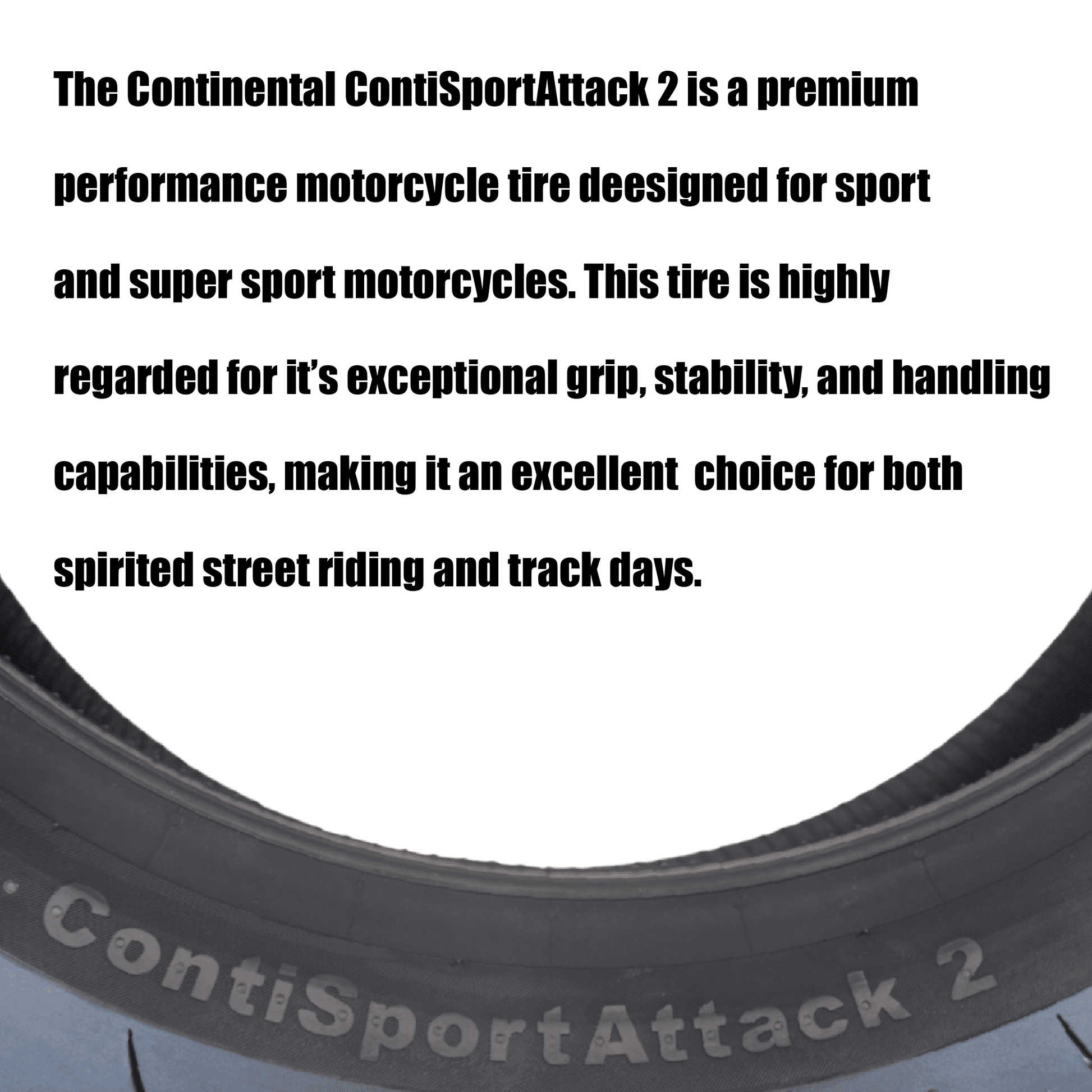 Continental ContiSportAttack 2 120/70ZR17 Front & 190/55ZR17 Rear Sports Motorcycle Tires - High-Performance Grip, Enhanced Stability, and Quick Warm-Up 120/70-17, 190/55-17