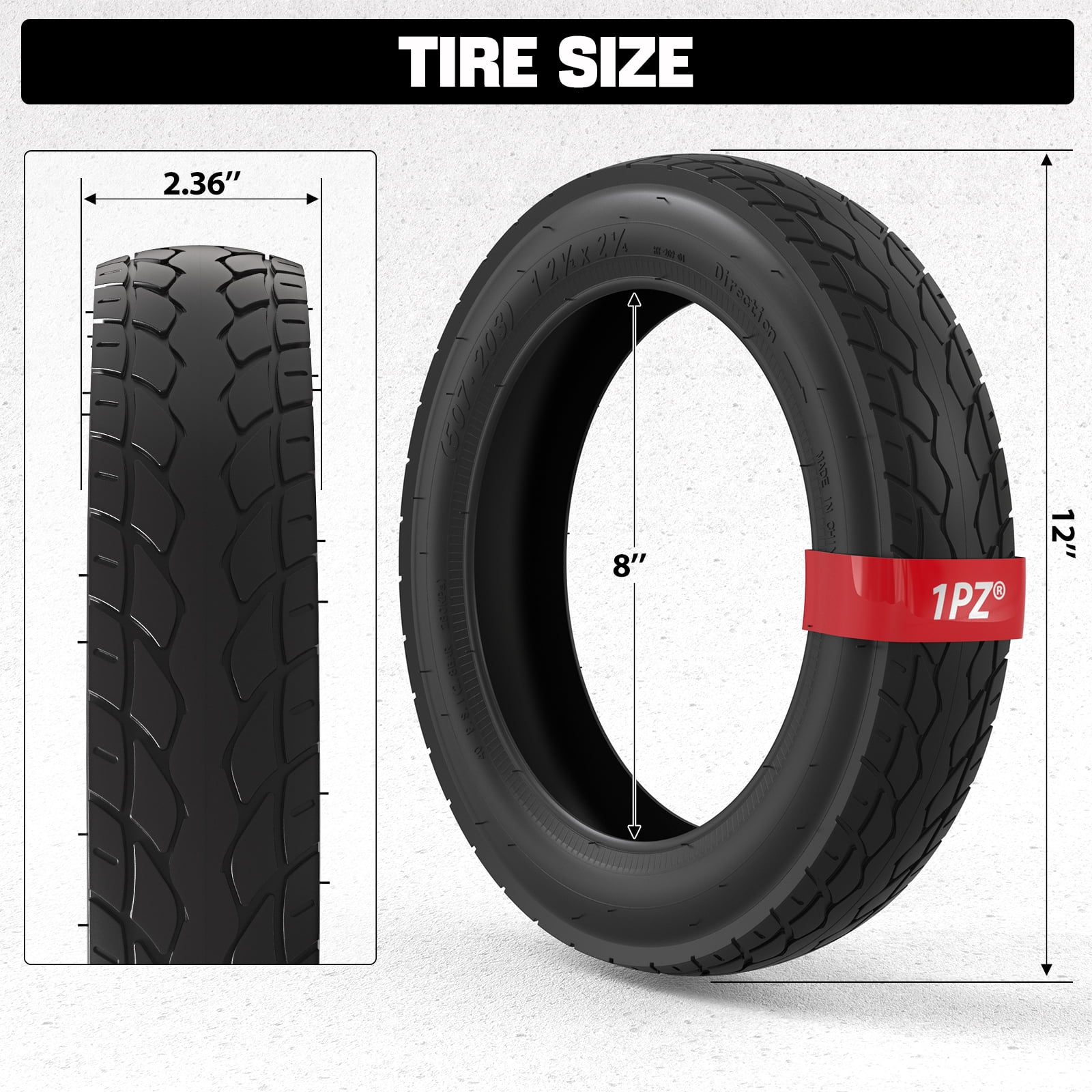 1PZ ER5-T02 12 1/2 x 2 1/4 Tire & Inner Tube set (12.5 x 2.25) for Currie eZIPs IZIPs GTs Schwinn Mongoose