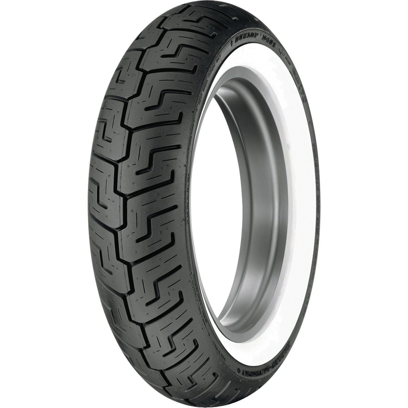 150/80B-16 Dunlop Harley D401 Wide White Wall Rear Tire