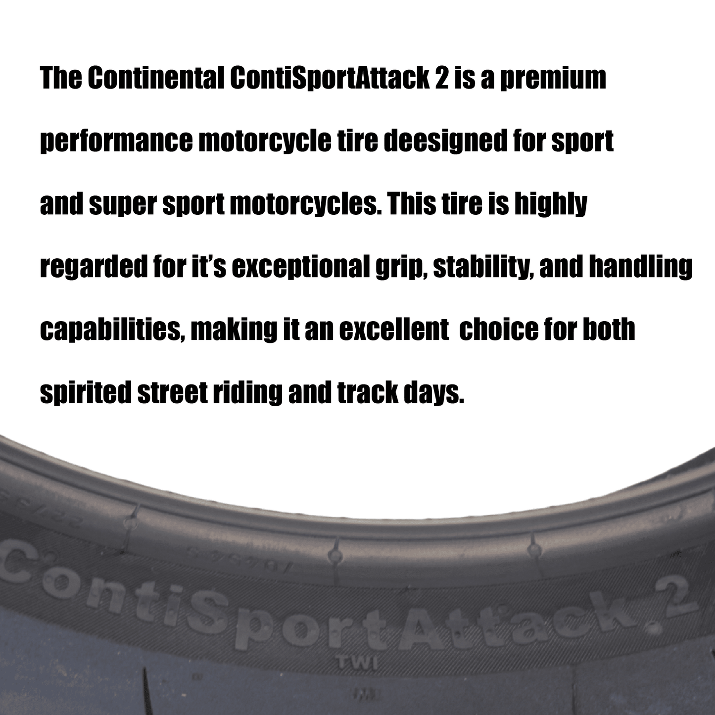 Continental ContiSportAttack 2 120/70ZR17 Front & 190/55ZR17 Rear Sports Motorcycle Tires - High-Performance Grip, Enhanced Stability, and Quick Warm-Up 120/70-17, 190/55-17