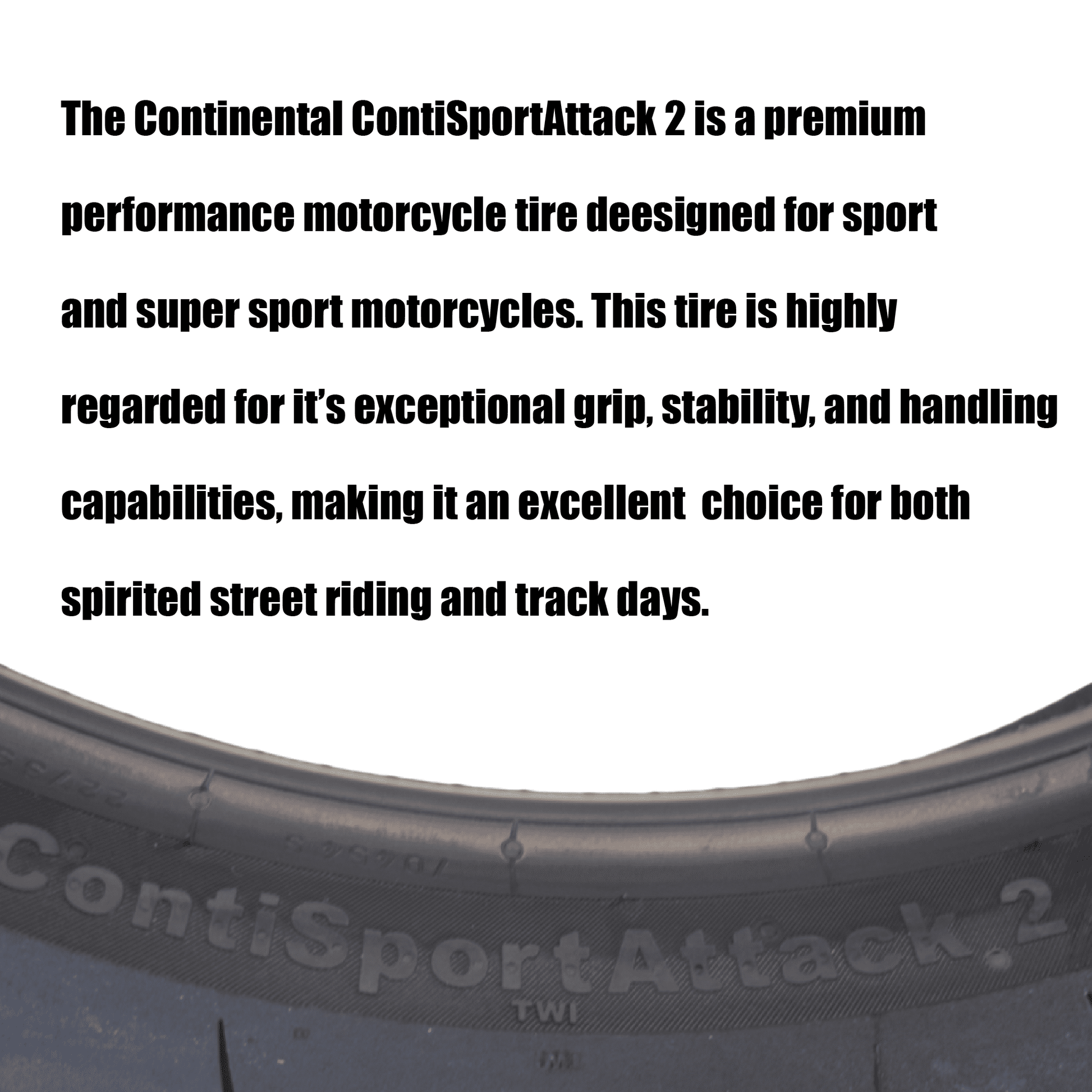 Continental ContiSportAttack 2 120/70ZR17 Front & 190/55ZR17 Rear Sports Motorcycle Tires - High-Performance Grip, Enhanced Stability, and Quick Warm-Up 120/70-17, 190/55-17