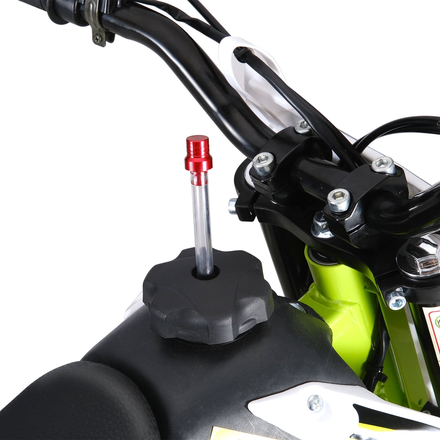 Happydeer Dirt Bike for Kids & Adults, Mini Motorcycle, 2-Stroke Pocket Rocket Motor-Bike 49cc Gas Motorcycle, Tires Shock Absorption Springs Soft Seat Off-Road Tires Shock Absorption, Yellow Green