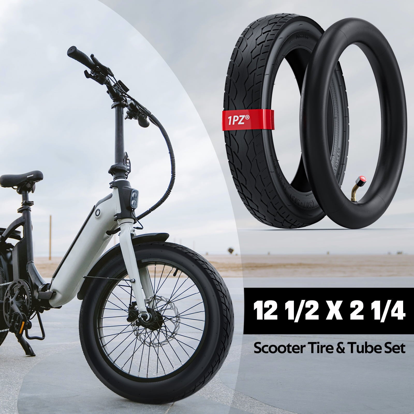 1PZ ER5-T02 12 1/2 x 2 1/4 Tire & Inner Tube set (12.5 x 2.25) for Currie eZIPs IZIPs GTs Schwinn Mongoose