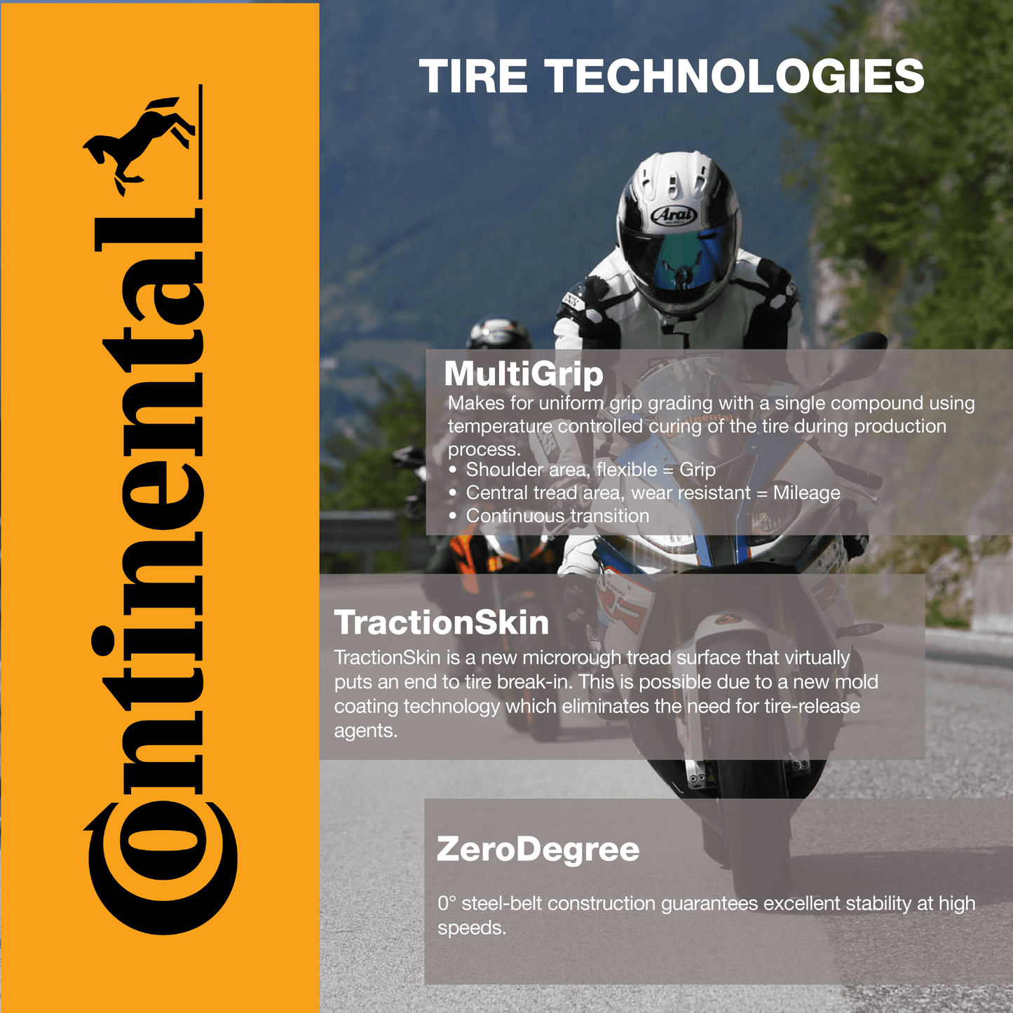Continental ContiSportAttack 2 120/70ZR17 Front & 190/55ZR17 Rear Sports Motorcycle Tires - High-Performance Grip, Enhanced Stability, and Quick Warm-Up 120/70-17, 190/55-17